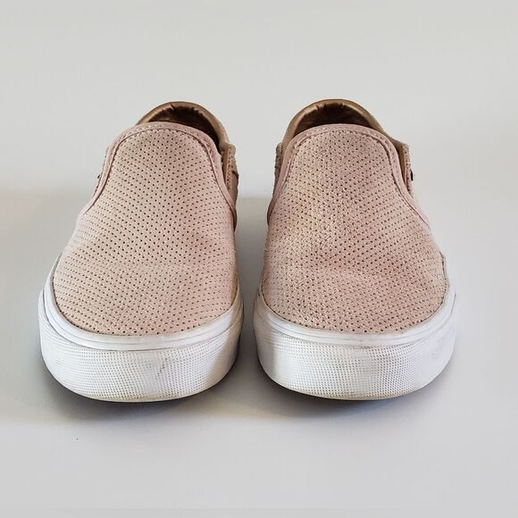 Vans Women's Sneakers in Light Pink and White Size 7.5 - Picture 5 of 10